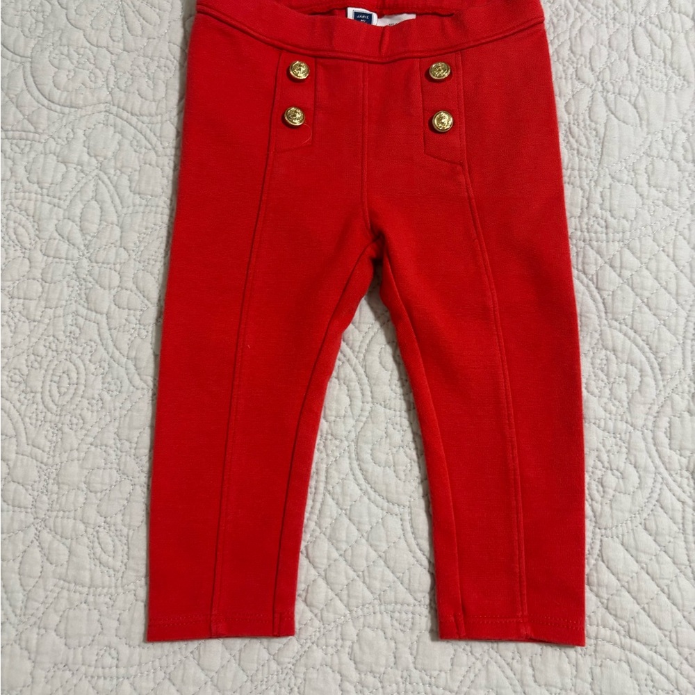 Janie and Jack Red Leggings